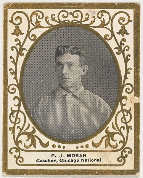 P.J. Moran, Catcher, Chicago, National League, from the Baseball Players (Ramlys) series (T204) issued by the Mentor Company to promote Ramly and T.T.T. Turkish Cigarettes — Carl Homer Studios, Boston|Mentor Company, Boston