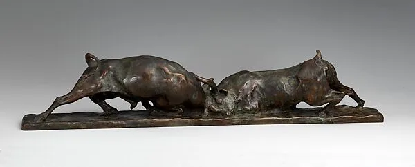 Bulls Fighting — Solon Hannibal Borglum