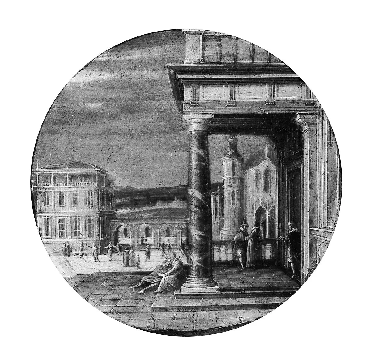 A Renaissance Portico with Elegant Figures — Hendrick van Steenwijck II