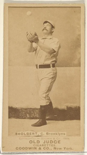 Holbert, Catcher, Brooklyn Bridegrooms, from the Old Judge series (N172) for Old Judge Cigarettes