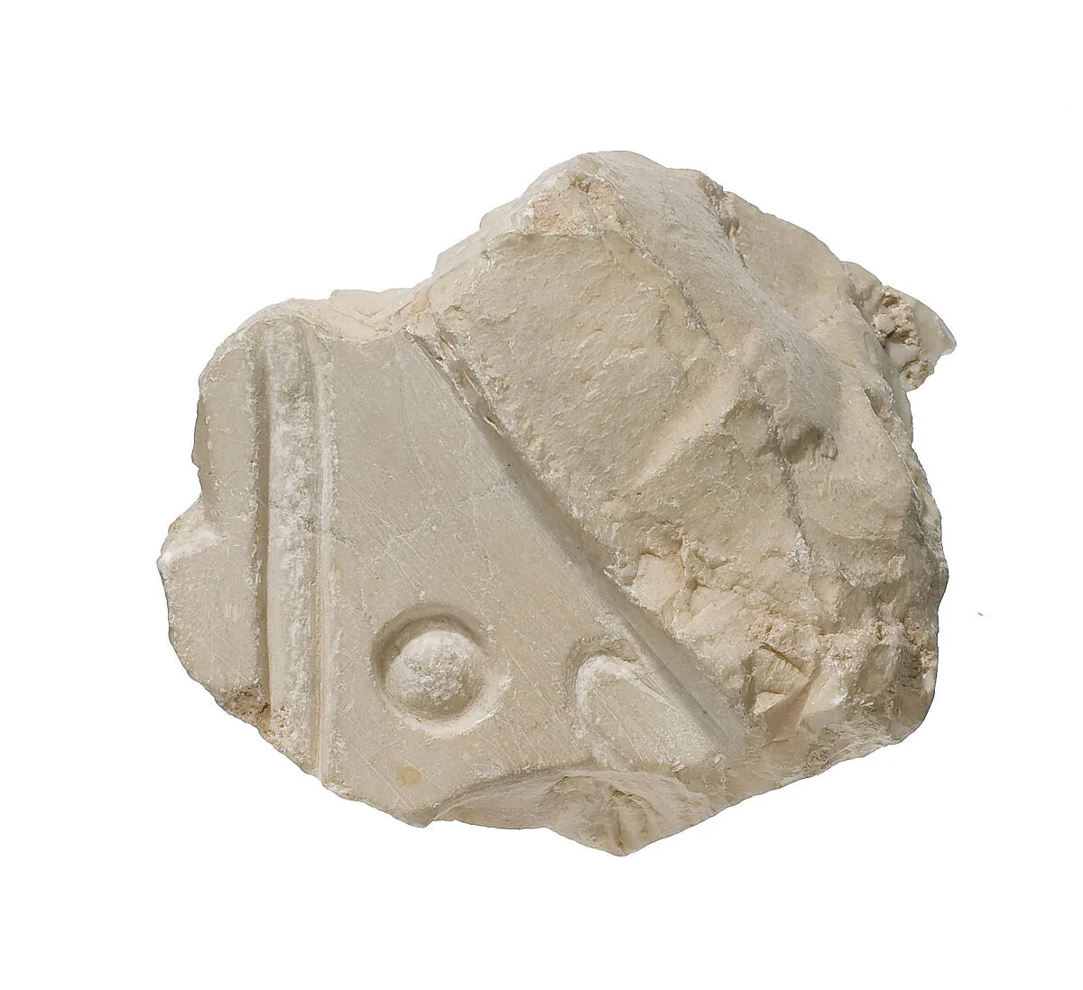 Inscribed side of back pillar from head of Akhenaten in blue crown — Unknown