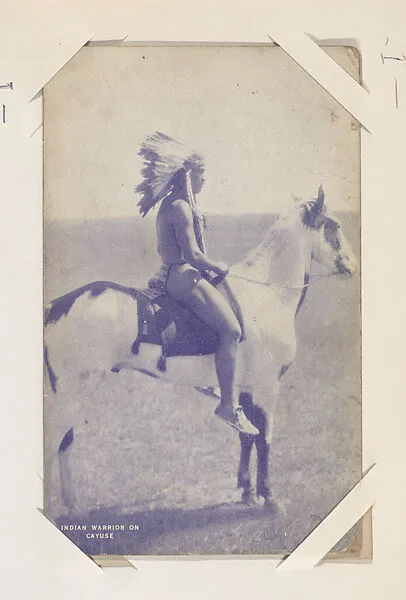 Indian Warrior on Cayuse from Indians and Western Historical Scenes series (W417) — Unknown