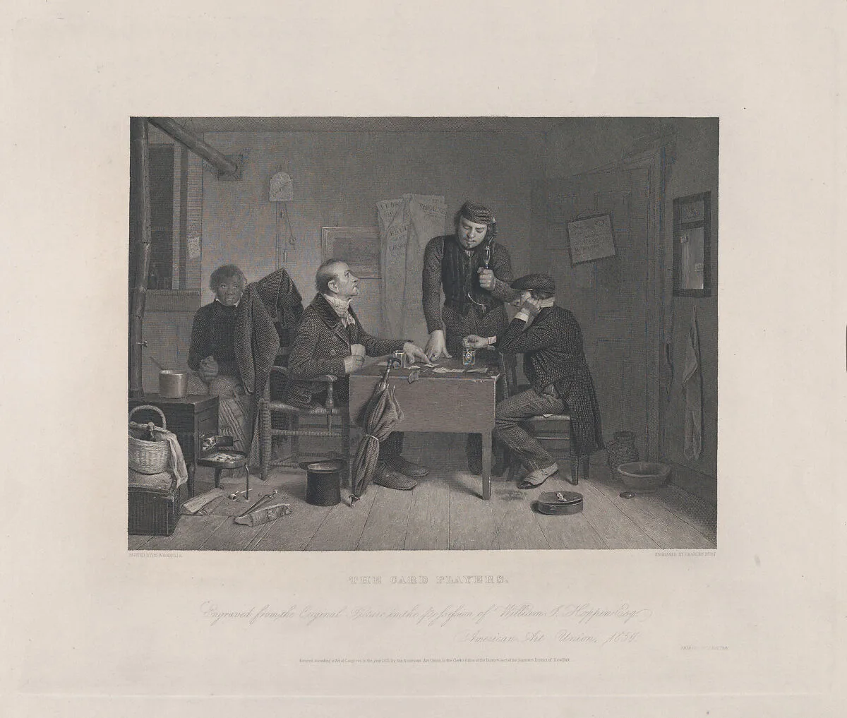 The Card Players — American Art Union, New York|Richard Caton Woodville|Charles Burt|J. Dalton