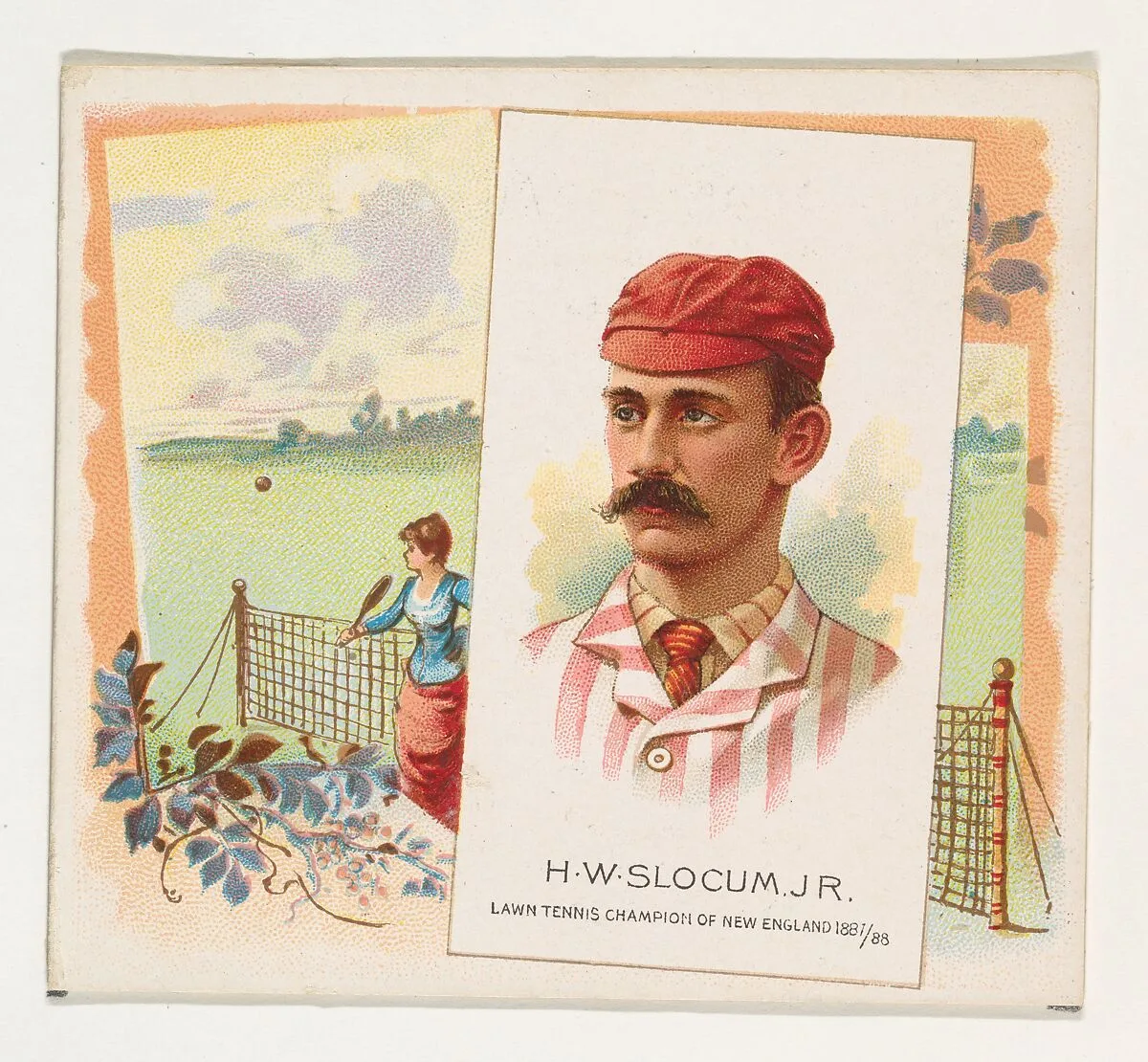 H.W. Slocum, Jr., Lawn Tennis Champion of New England 1887/88, from World's Champions, Second Series (N43) for Allen & Ginter Cigarettes — Lindner, Eddy & Claus|Allen & Ginter