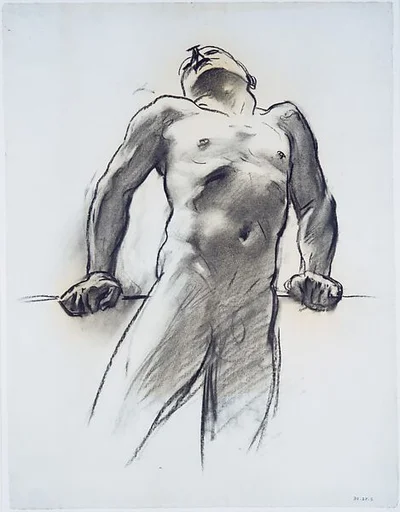 Man Standing, Head Thrown Back