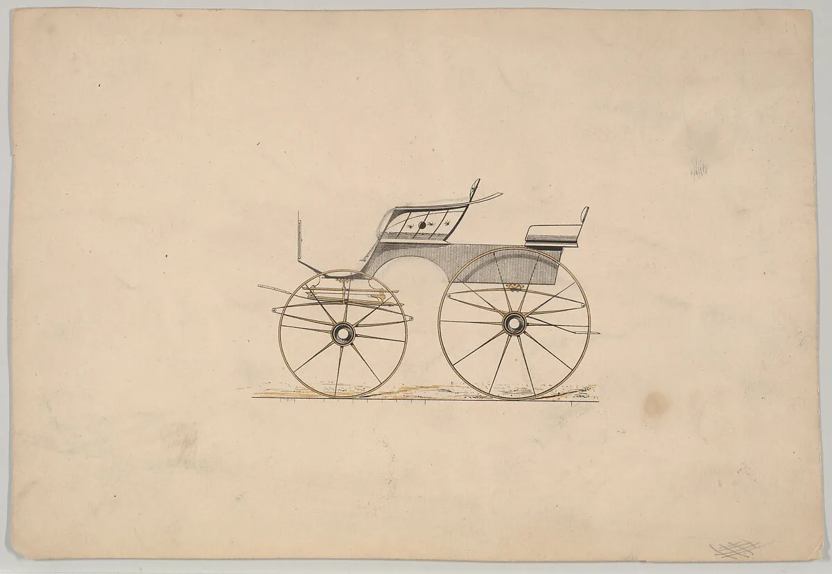 Design for 4 seat Phaeton, no top (unnumbered) — Brewster & Co.