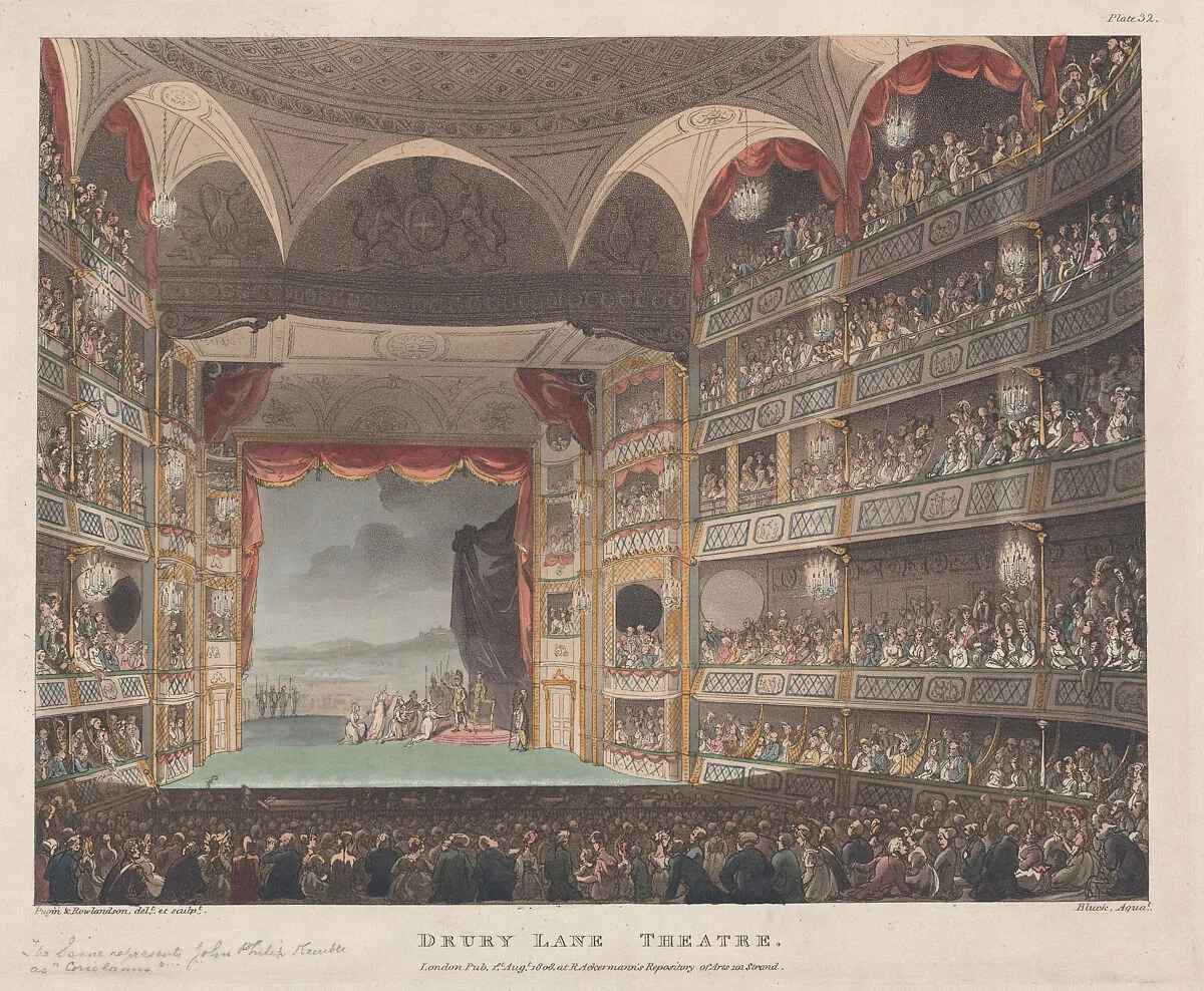 Drury Lane Theatre — John Bluck|Thomas Rowlandson|Auguste Charles Pugin|Rudolph Ackermann, London