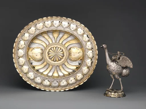 Ewer in the form of an ostrich and basin