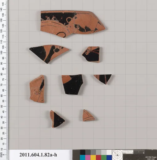 Terracotta fragments of a kylix (drinking cup)