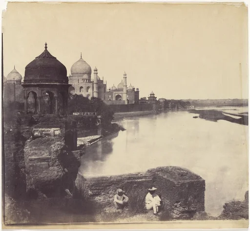 [The Taj Mahal from the Banks of the Yamuna River]