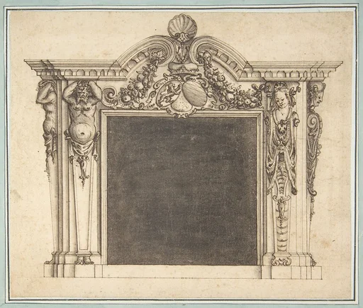Design for a Mantelpiece with the Arms of Bavaria(?)