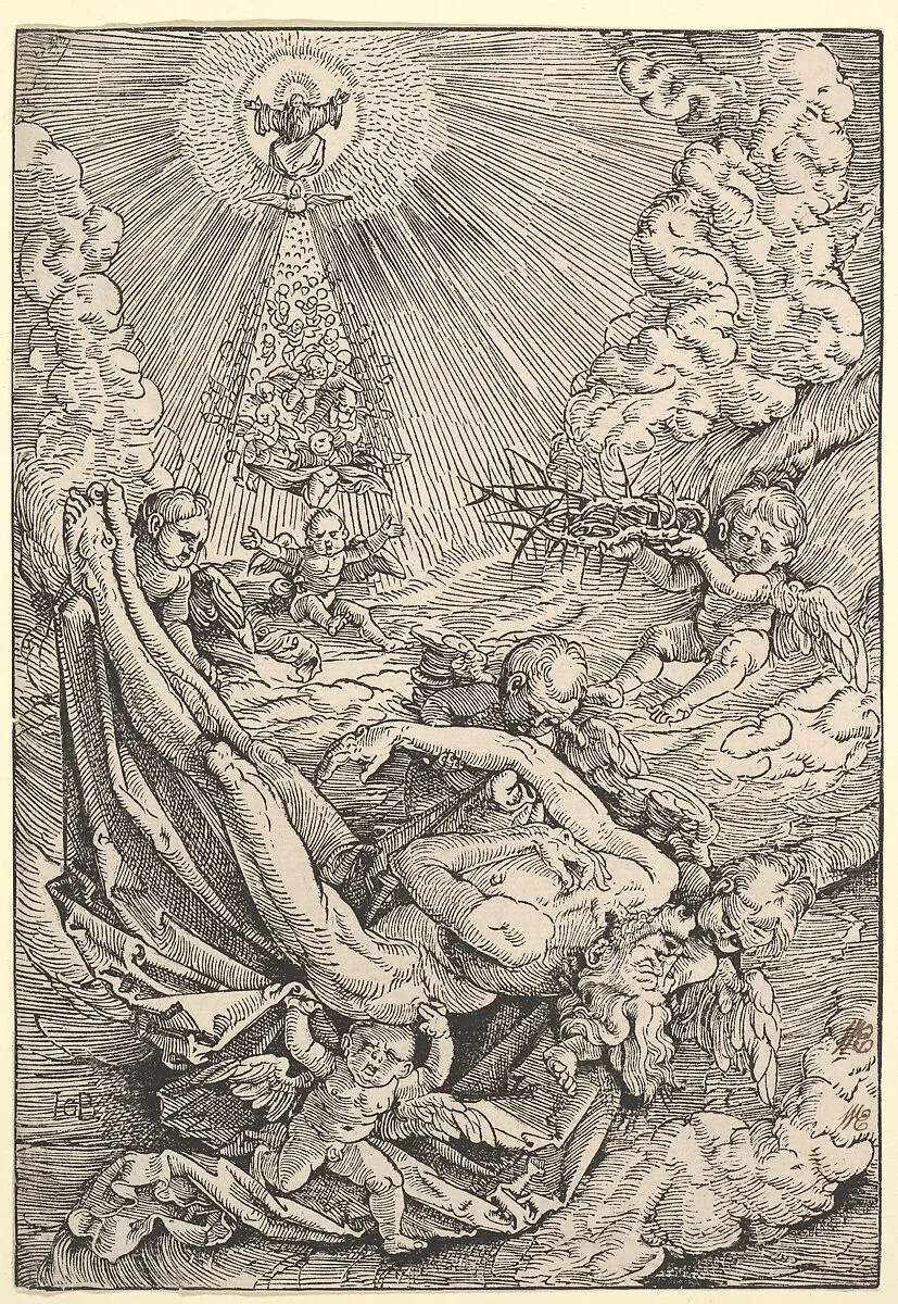 The Body of Christ Carried by Angels towards Heaven — Hans Baldung (called Hans Baldung Grien)