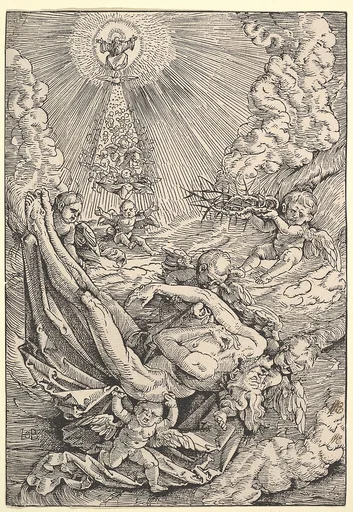 The Body of Christ Carried by Angels towards Heaven