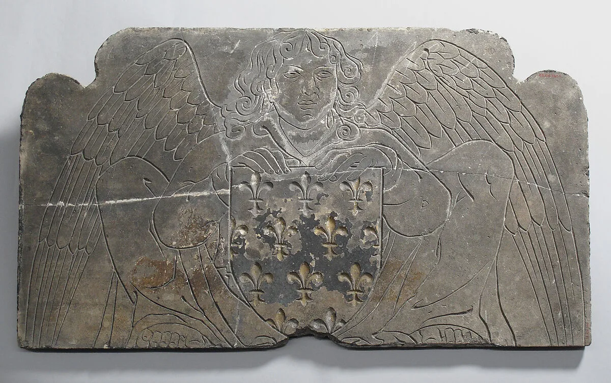 Tomb Slab with an Angel and Coat of Arms — Unknown
