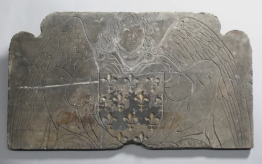 Tomb Slab with an Angel and Coat of Arms