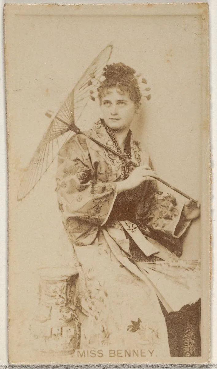 Miss Benney, from the Actors and Actresses series (N45, Type 8) for Virginia Brights Cigarettes — Allen & Ginter
