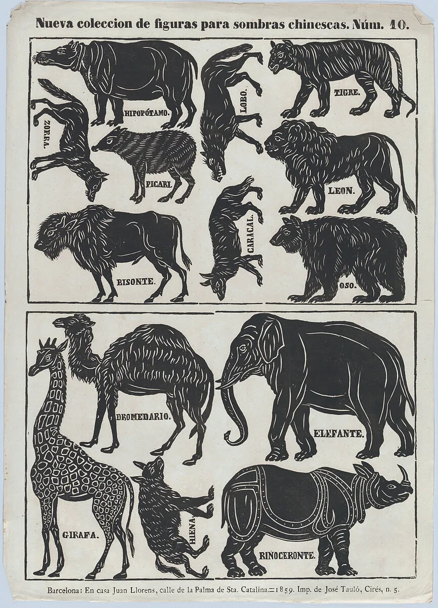 Sheet 10 of figures for Chinese shadow puppets — José Taulo|Juan Llorens