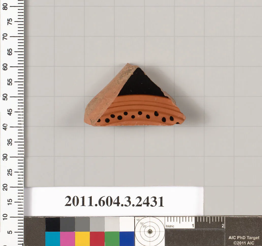Terracotta fragment of a kylix (drinking cup) — Unknown