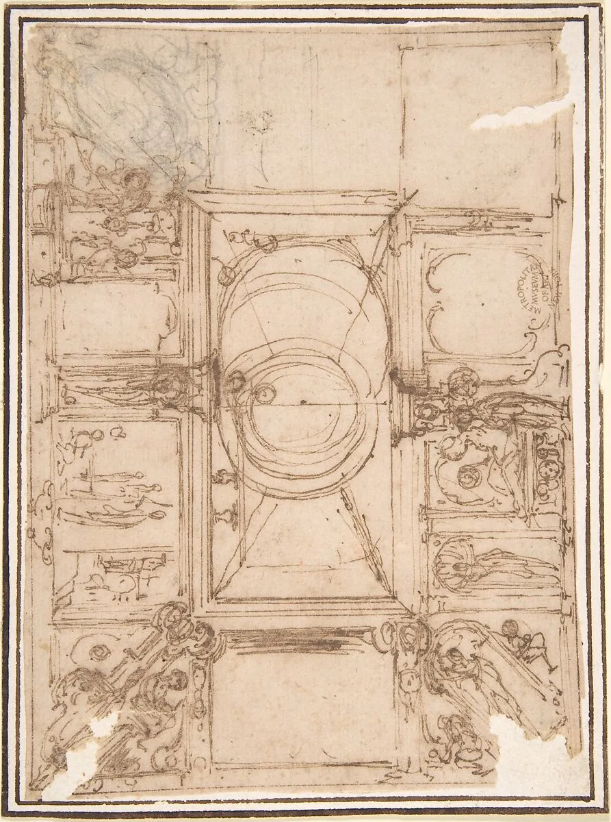 Project for Ceiling Decoration — Anonymous, Italian, 16th century