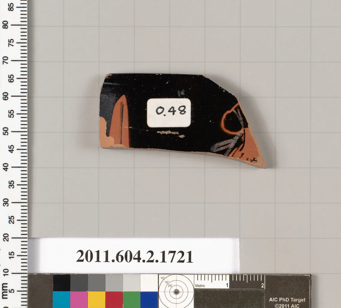 Terracotta rim fragment of a skyphos (deep drinking cup) — Unknown