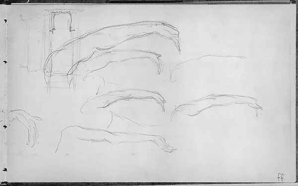 Arms of Javanese Dancers (from Sketchbook of Javanese Dancers) — John Singer Sargent