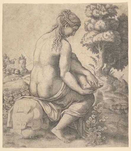 Venus removing a thorn from her foot