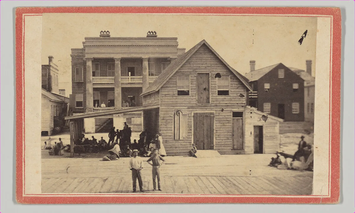 Water view of Quartermaster’s Office at Beaufort, South Carolina — Samuel A. Cooley