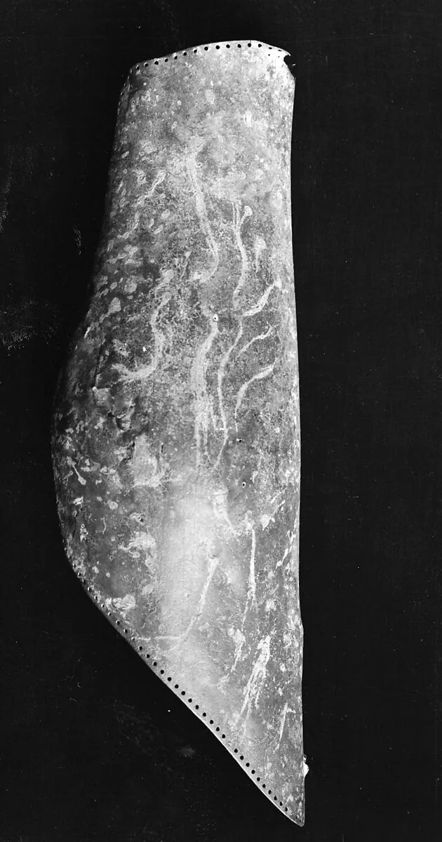 Bronze greave (shin guard) — Unknown