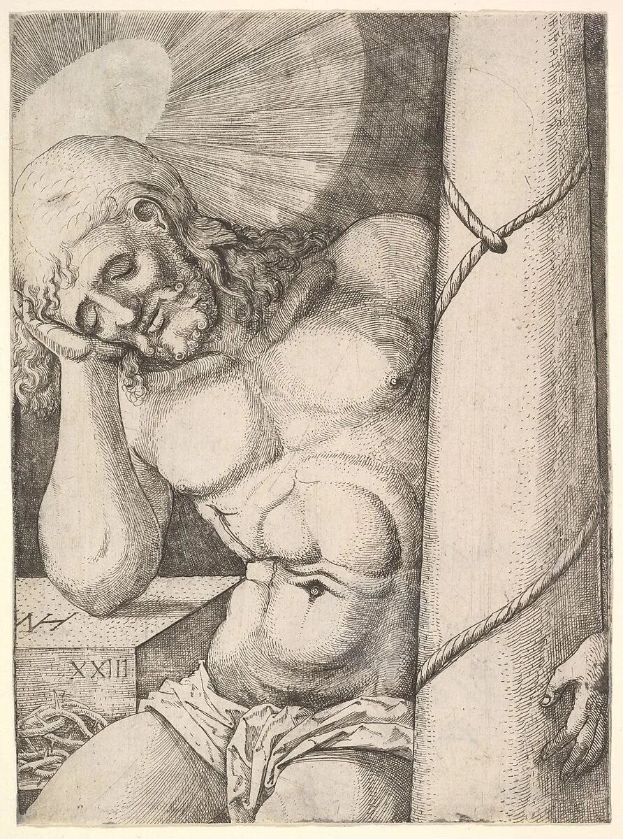 The Man of Sorrows at the Column — Nicolaas Hogenberg
