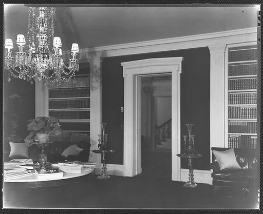 [Library in Residence of Gifford Cochran, Croton Falls, New York]