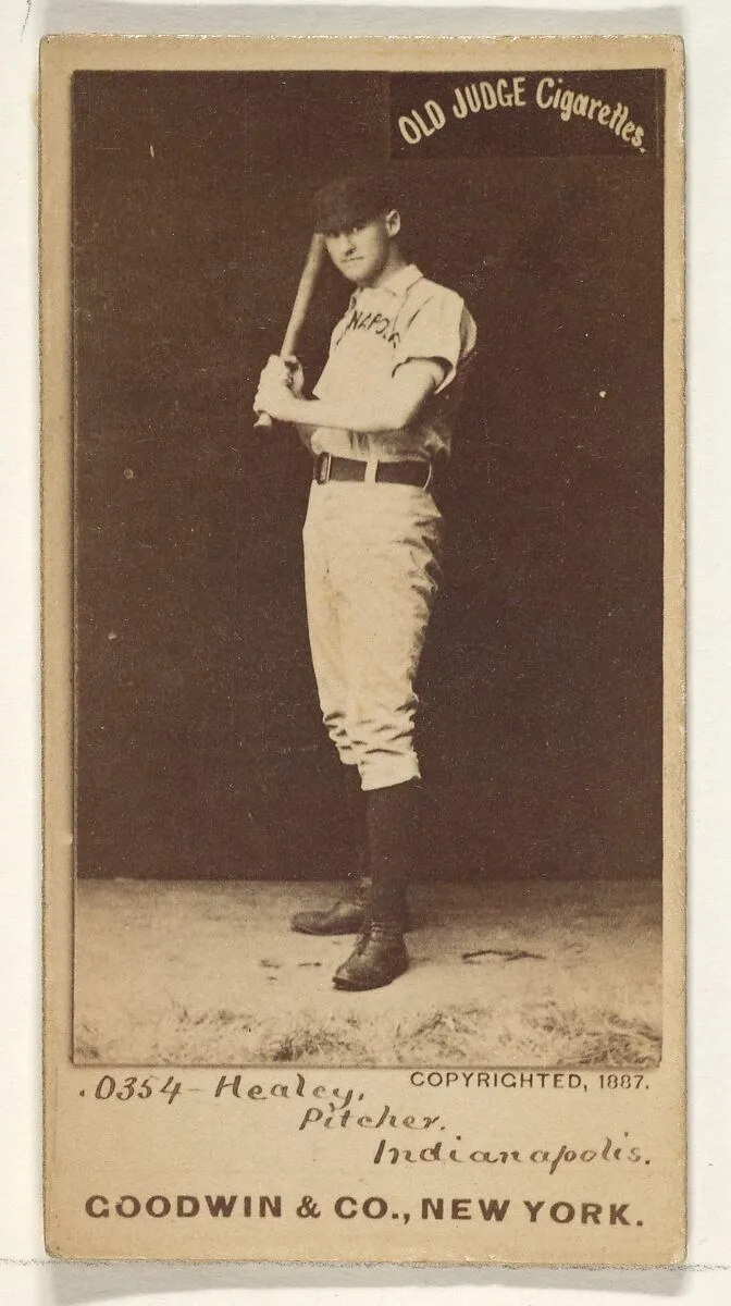 Healey, Pitcher, Indianapolis, from the Old Judge series (N172) for Old Judge Cigarettes — Goodwin & Company