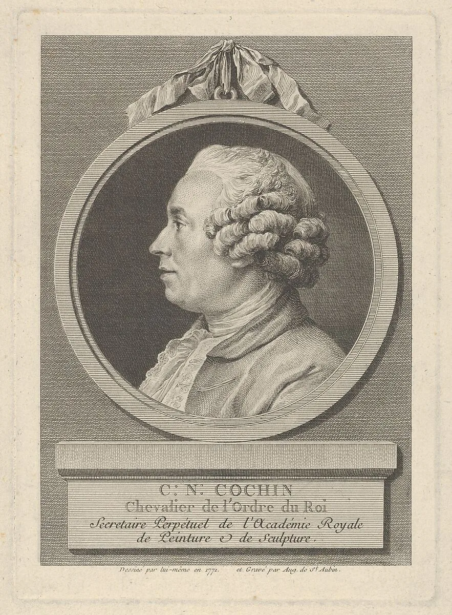 Portrait of Charles-Nicolas Cochin II — Augustin de Saint-Aubin|Charles Nicolas Cochin II|Charles Nicolas Cochin II