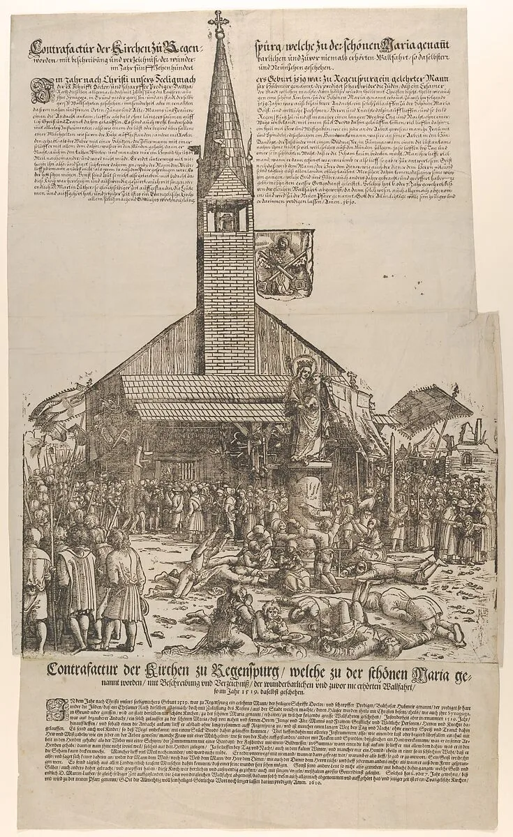 Pilgrims at the Church of the 'Beautiful Virgin' at Regensburg — Michael Ostendorfer