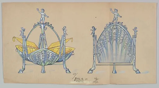 Design for Silver Dish with Opening Sides, Ornamented with Child Bacchus and Cupids