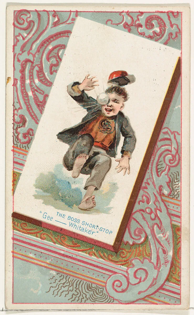 The Boss Short-Stop, "Gee–Whitaker," from the Terrors of America set (N136) issued by Duke Sons & Co. to promote Honest Long Cut Tobacco — Knapp & Company|W. Duke, Sons & Co.
