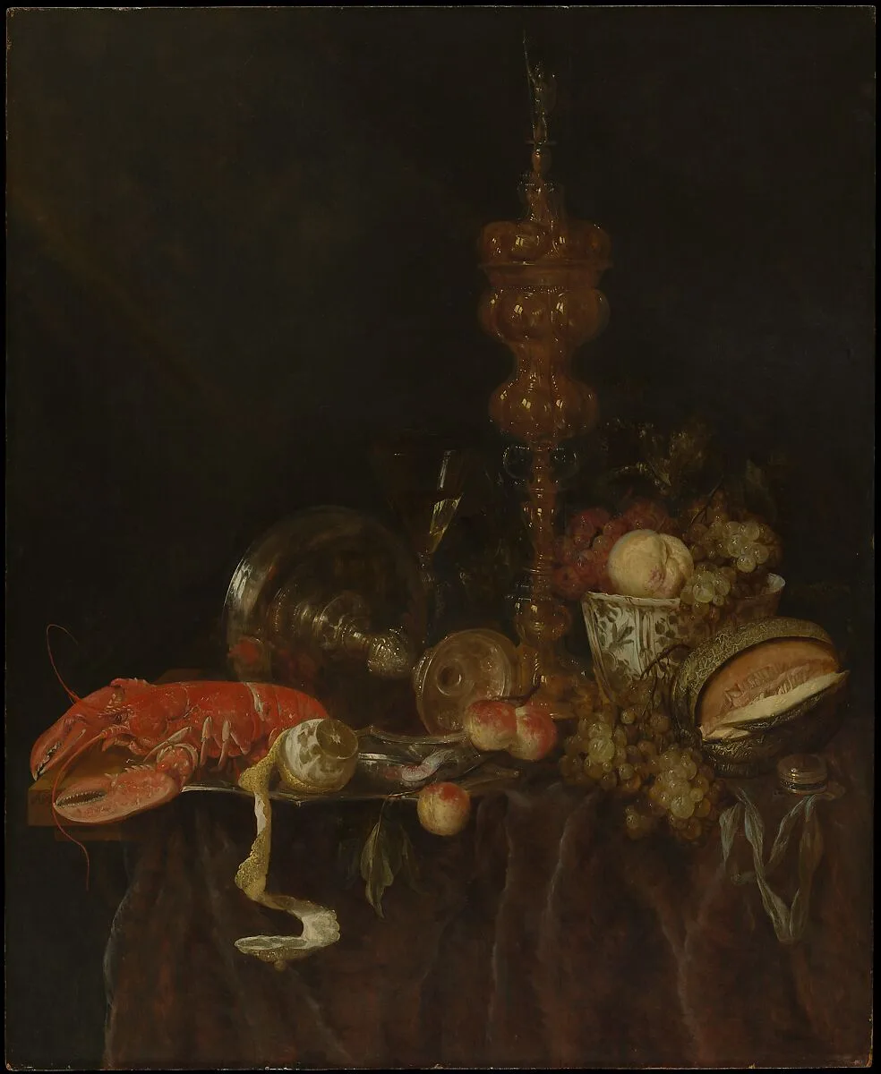 Still Life with Lobster and Fruit — Abraham van Beyeren
