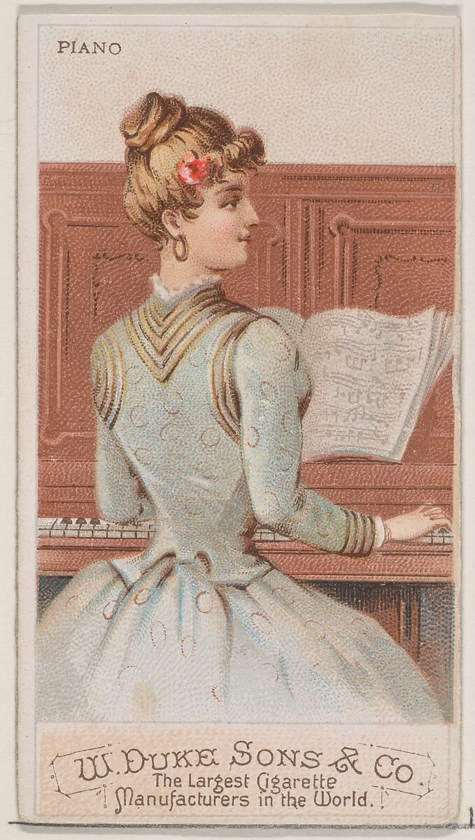 Piano, from the Musical Instruments series (N82) for Duke brand cigarettes — W. Duke, Sons & Co.|Schumacher & Ettlinger