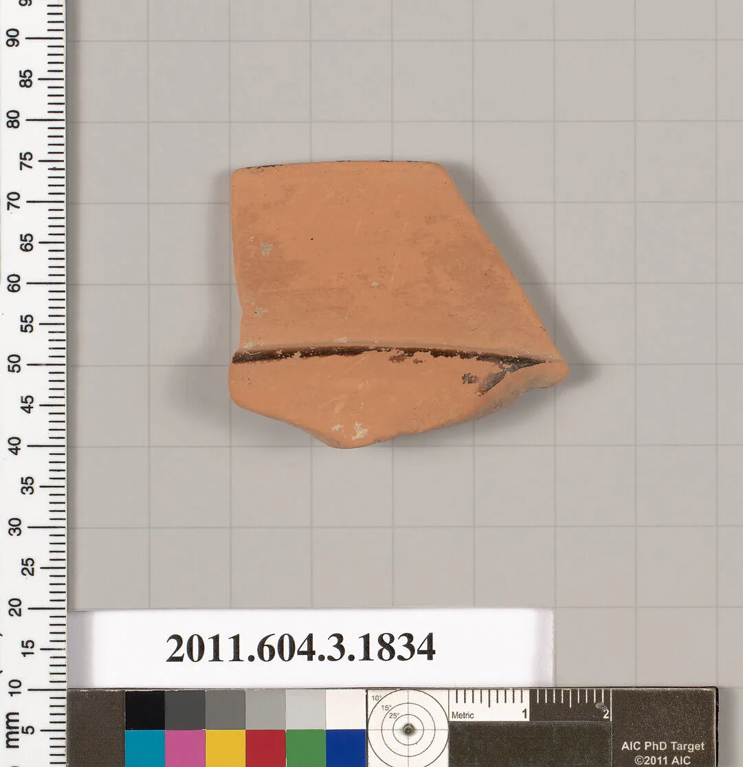 Terracotta fragment of a kylix: Lip cup (drinking cup) — Unknown