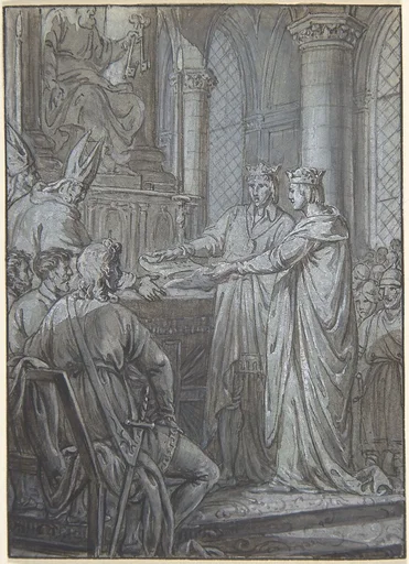 Louis III et Carloman donnent aux eveques du Royaume l'assurance de leur Fidelite en 882