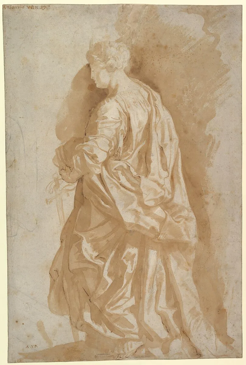 Study of a Standing Female Saint — Peter Paul Rubens
