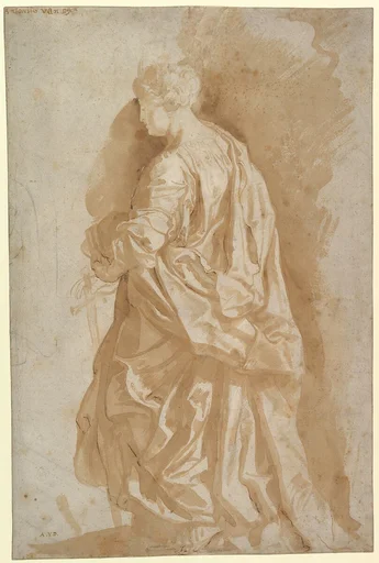 Study of a Standing Female Saint