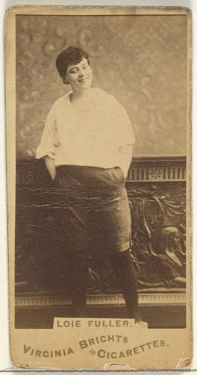 Loie Fuller, from the Actors and Actresses series (N45, Type 1) for Virginia Brights Cigarettes — Allen & Ginter