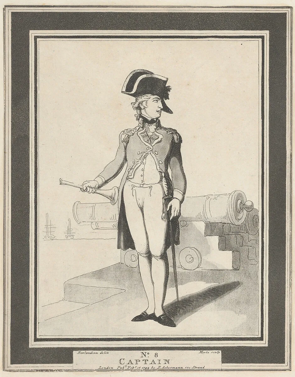 No. 8: Captain — Rudolph Ackermann, London|Thomas Rowlandson|Henri Merke