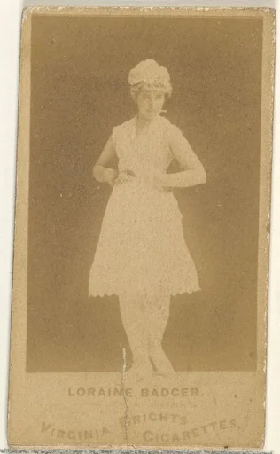 Loraine Badger, from the Actors and Actresses series (N45, Type 1) for Virginia Brights Cigarettes