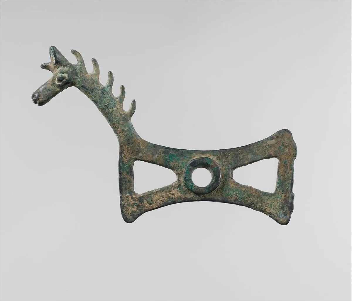 Horse bit cheekpiece in form of a horse — Unknown