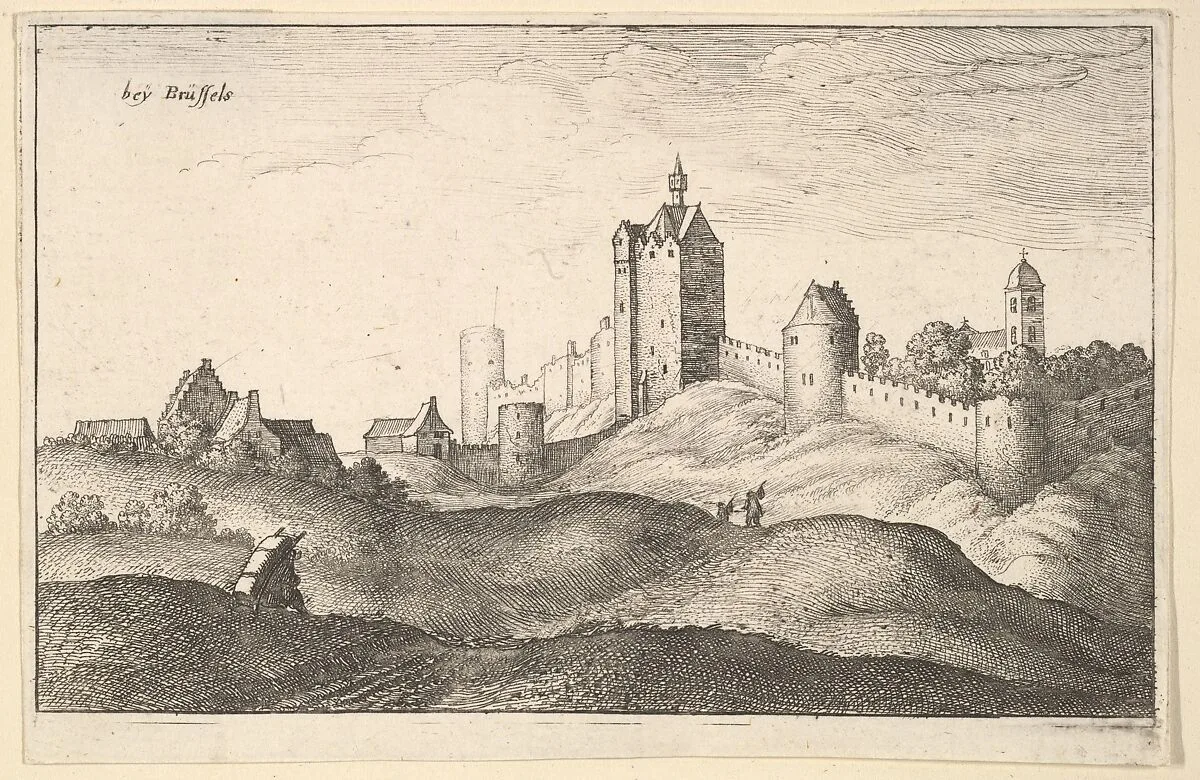 Beÿ Brüssels (Brussels), from "European Views" — Wenceslaus Hollar