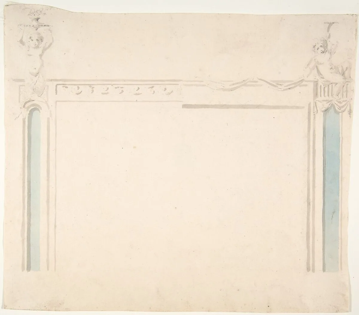 Design for a Chimney Piece — Anonymous, British, 18th century