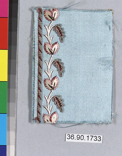Embroidery sample for a man’s suit or waistcoat