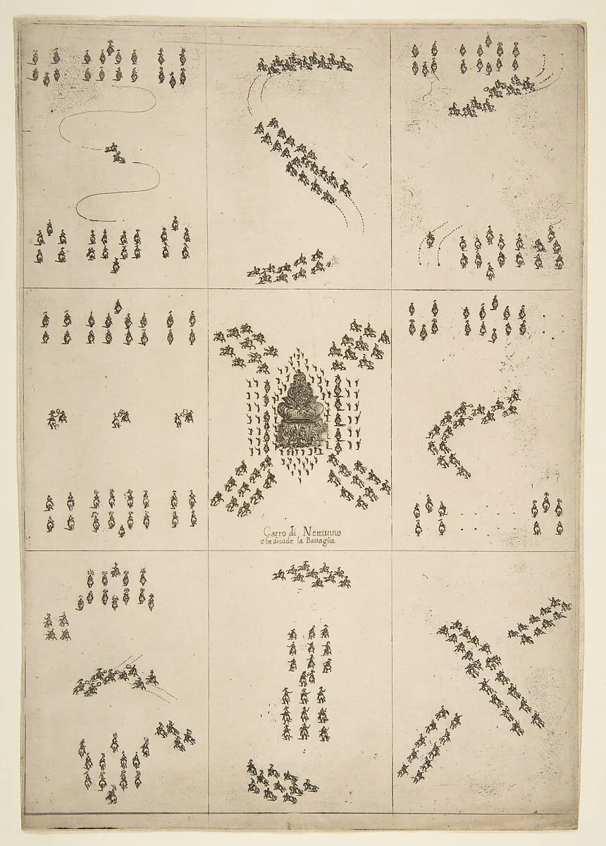 Various figures of horse ballet — Stefano della Bella
