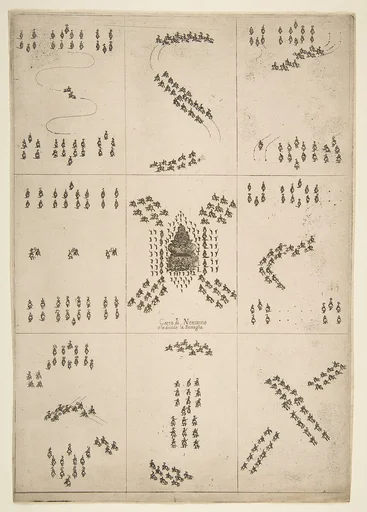 Various figures of horse ballet